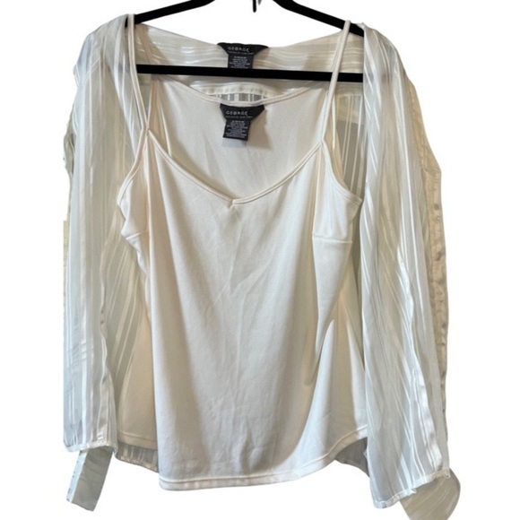 George ME Designs By Mark Eisen Long Sleeve Button Down Women’s Dress Shirt - Picture 3 of 7